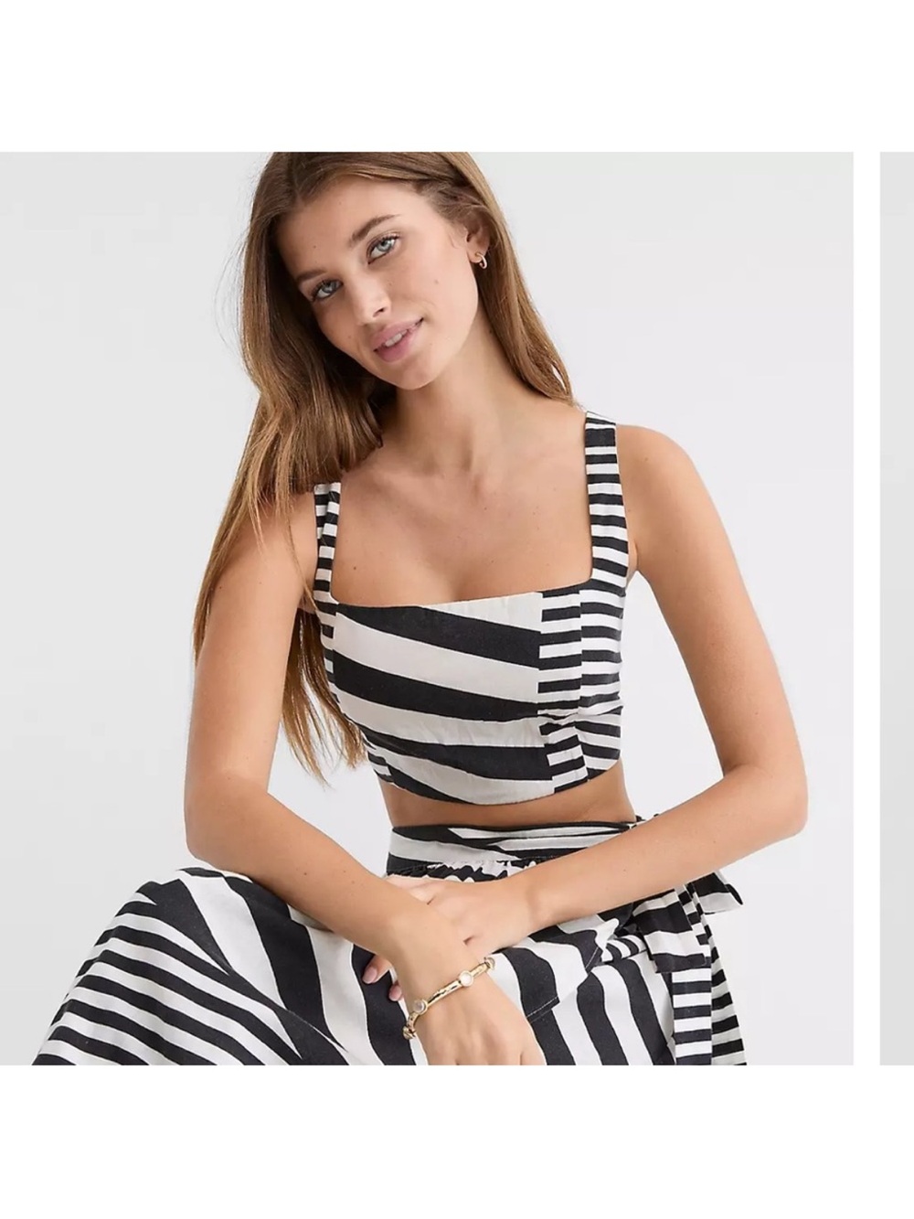LOFT Capri Stripe - Black & White matching set NWT